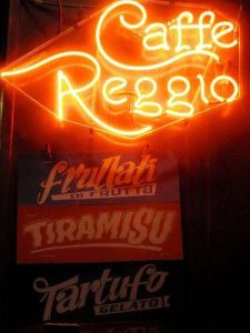 Cafe Reggio New York City Neon