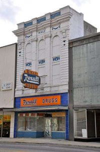 Wikle Rexall Drug Sign - Anniston, AL | RetroRoadmap.com