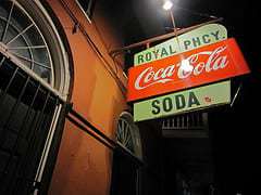 Royal Pharmacy New Orleans Coke Sign RetroRoadmap.com