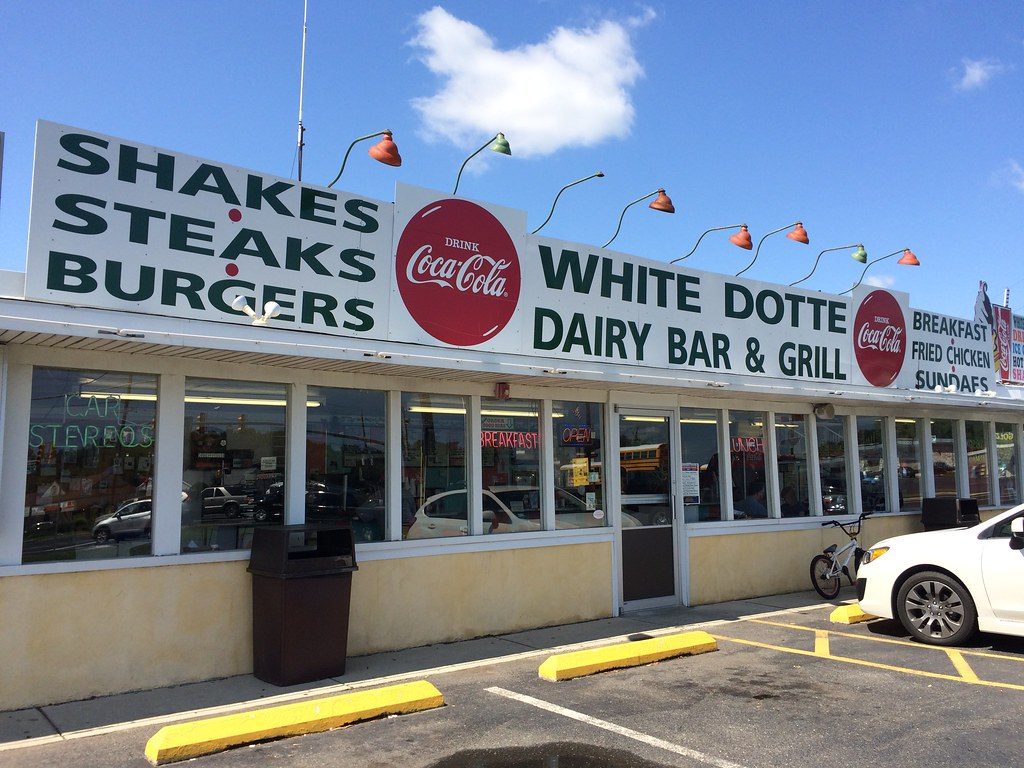 White Dotte Dairy Bar New Jersey Retro Roadmap