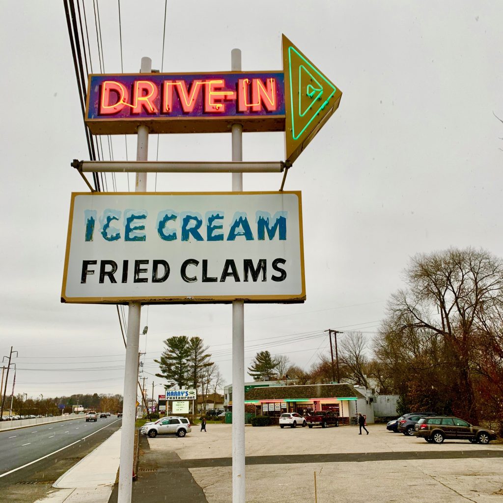 Harrys Drive In Sign Westboro MA Retro Roadmap